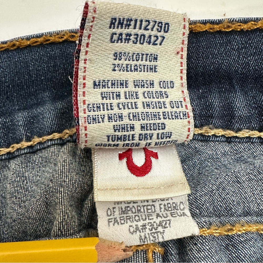 True Religion Jeans Women's Size 25 Skinny Ultra Low Rise USA World Tour - Picture 11 of 12